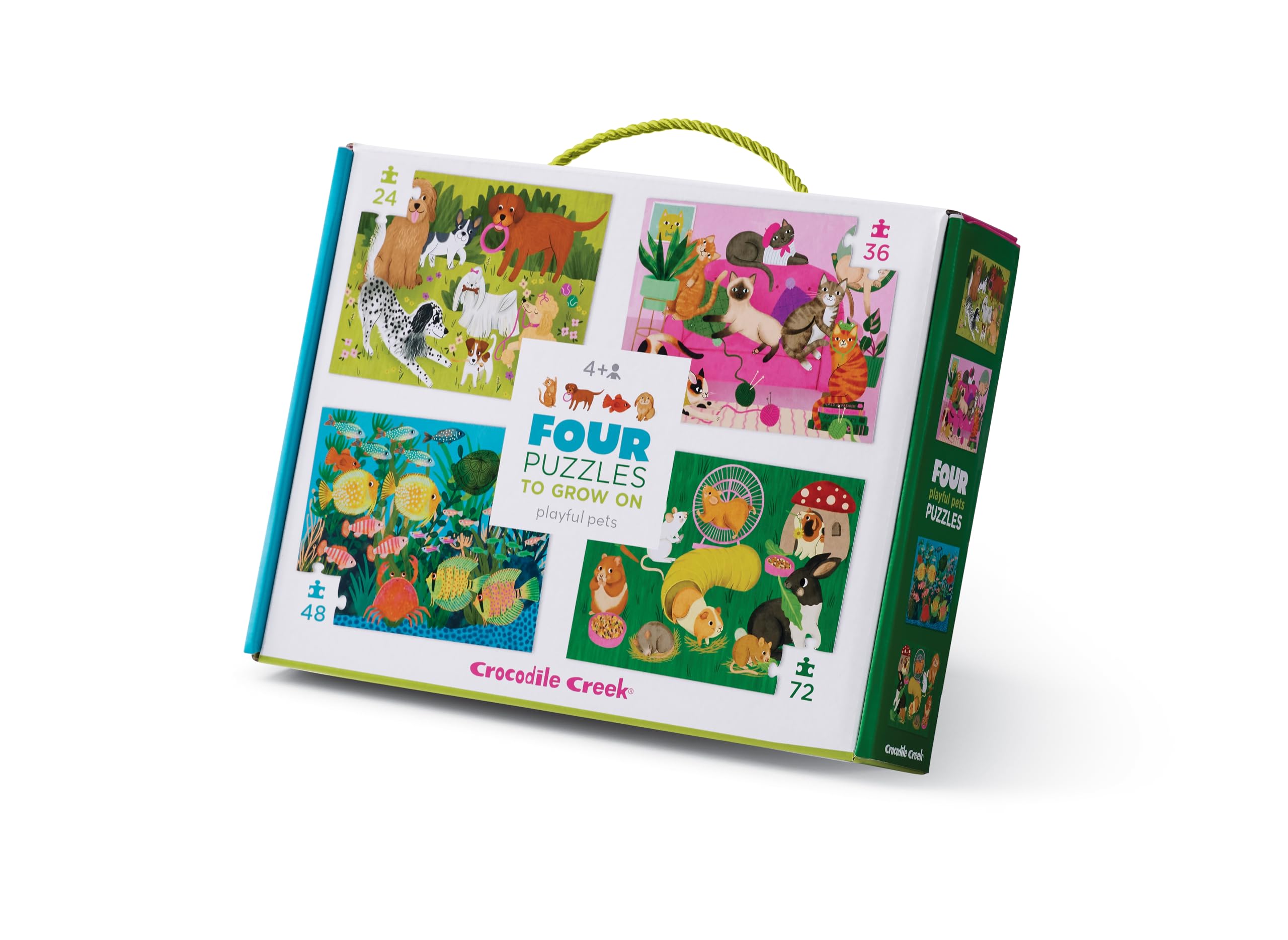 Amazon.com: Crocodile Creek 4 Puzzle Playful Pets : Toys & Games